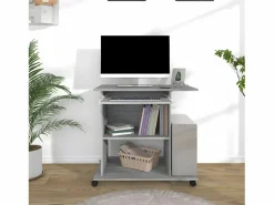 Clicnbuy Mesa De Ordenador|Escritorio de madera contrachapada Sonoma 80x50x75 cm