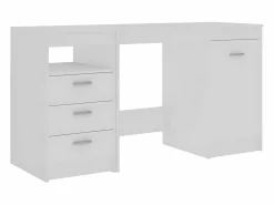 Clicnbuy Escritorio de madera contrachapada 140x50x76 cm Blanco Hot
