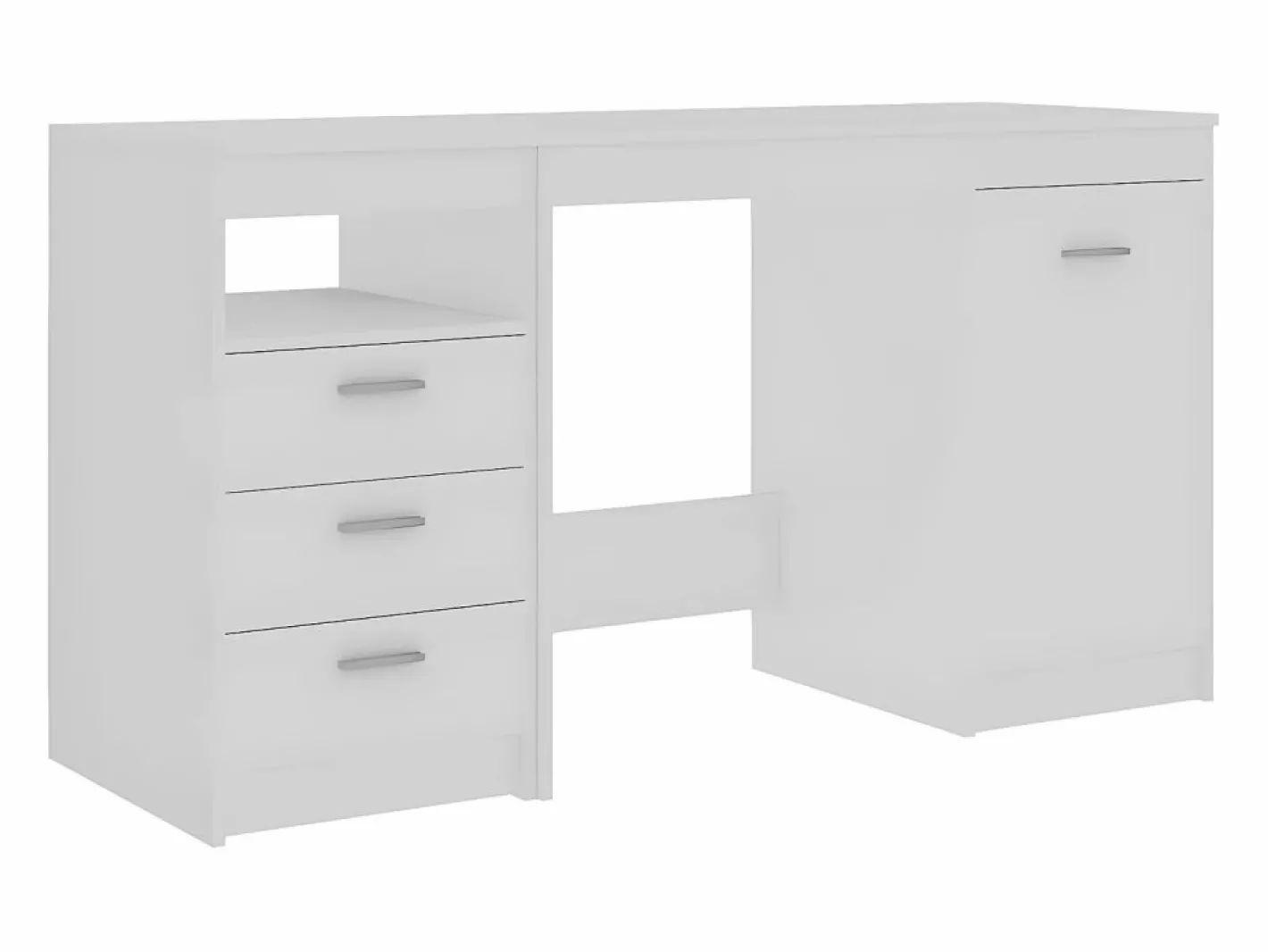 Clicnbuy Escritorio de madera contrachapada 140x50x76 cm Blanco Hot