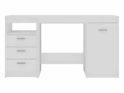 Clicnbuy Escritorio de madera contrachapada 140x50x76 cm Blanco Hot