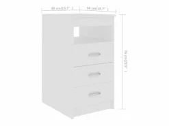 Clicnbuy Escritorio de madera contrachapada 140x50x76 cm Blanco Hot
