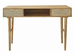 Escritorio de madera de mango maciza y rejilla^BERAH GETAH Discount