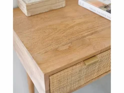 Escritorio de madera de mango maciza y rejilla^BERAH GETAH Discount
