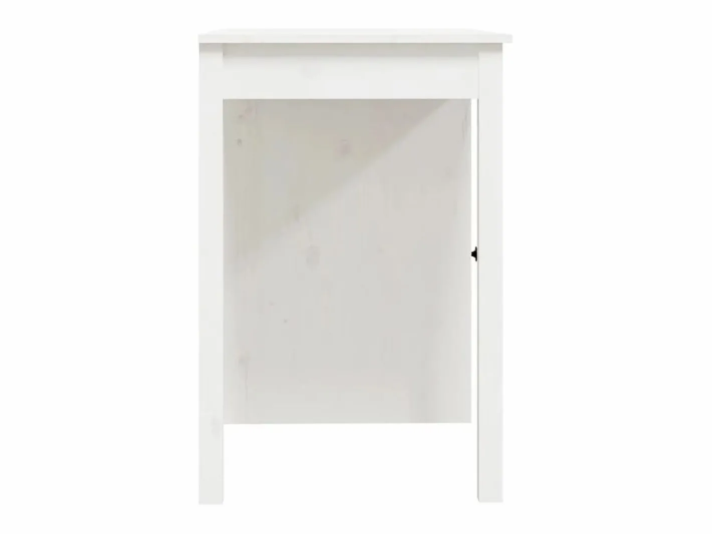 Clicnbuy Escritorio de madera maciza de pino 100x50x75 cm Blanco Best