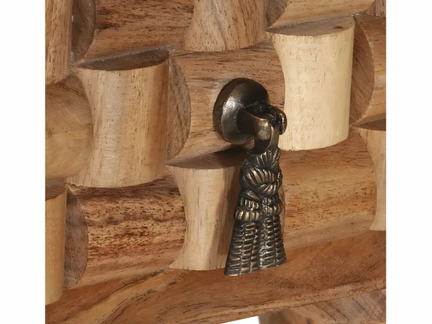 Escritorio de madera maciza de acacia 115x50x76 cm^Clicnbuy New