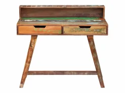 Clicnbuy Escritorio de madera maciza reciclada Multicolor Discount