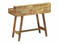 Clicnbuy Escritorio de madera maciza reciclada Multicolor Discount