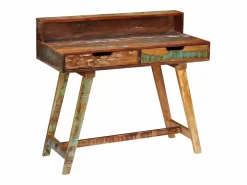 Clicnbuy Escritorio de madera maciza reciclada Multicolor Discount