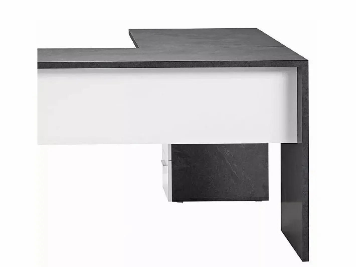 Web furniture Escritorio Rinconero|Escritorio de oficina moderno con cómoda de 3 cajones New Selina Report 180x160 cm