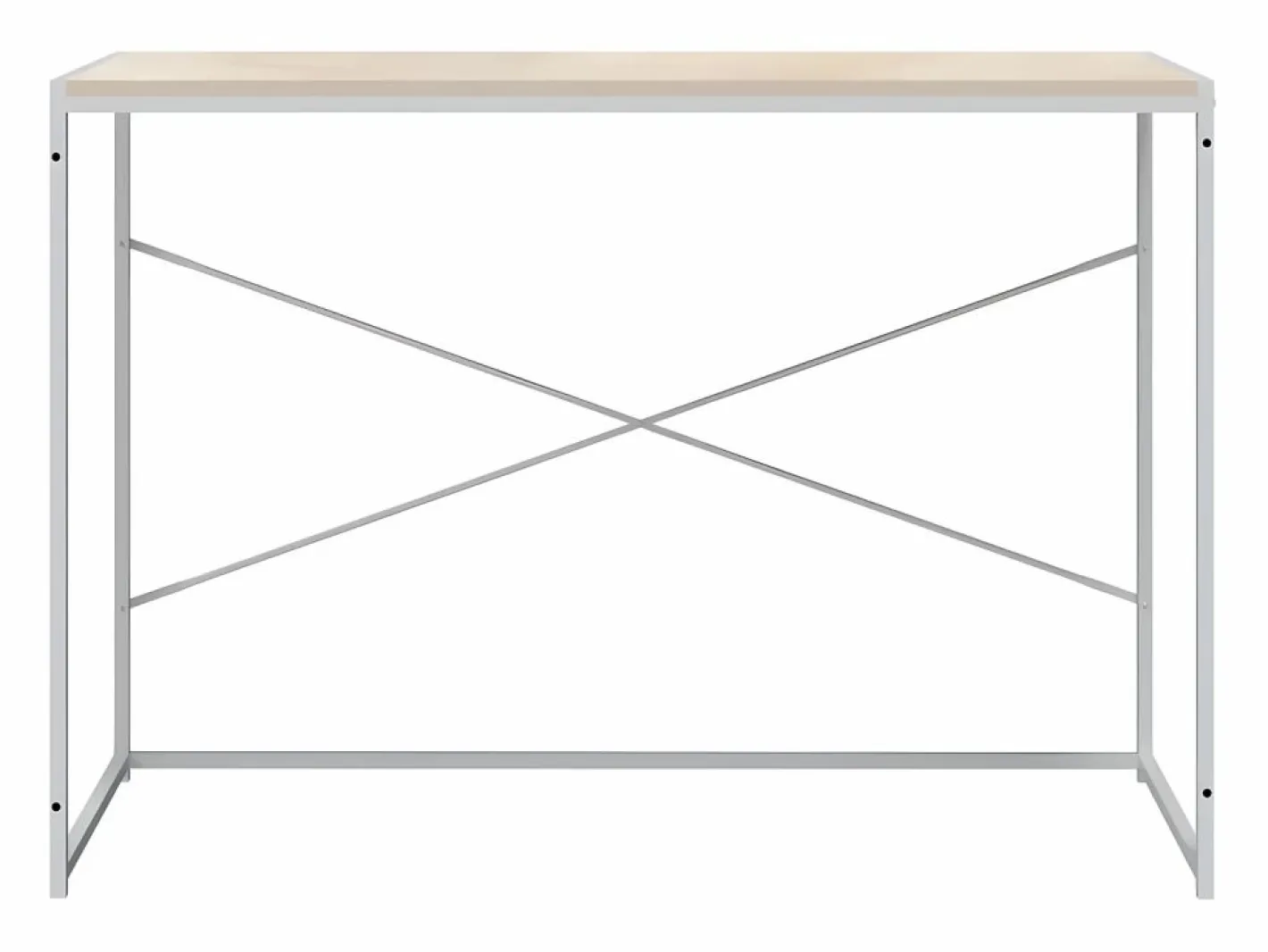 Clicnbuy Escritorio de ordenador aglomerado blanco y roble 110x60x70 cm Marru00f3n Outlet