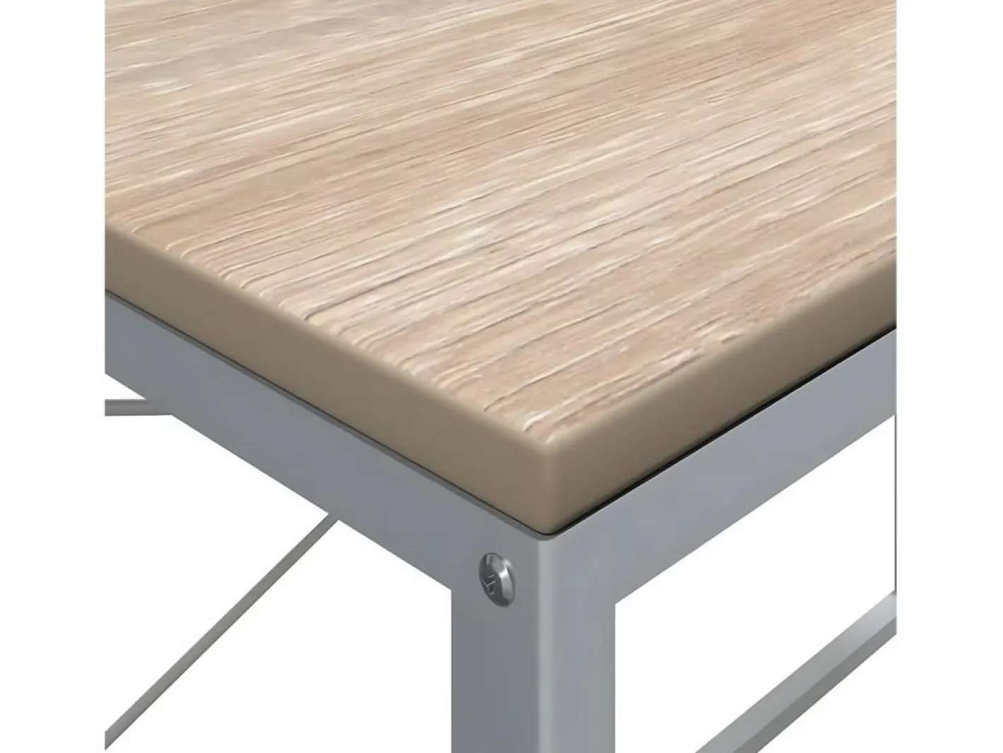 Clicnbuy Escritorio de ordenador aglomerado blanco y roble 110x60x70 cm Marru00f3n Outlet