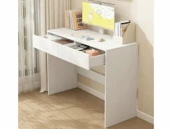 ESCRITORIO DE ORDENADOR MODERNO CON 2 CAJONES MESA DE TOALET 100 CM^ Sale