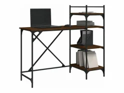 Escritorio de ordenador con estantes roble marrón 120x47x109 cm^Clicnbuy Best