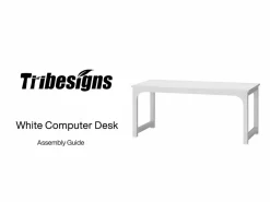 Tribesigns Mesa De Ordenador|Escritorio de ordenador moderno, 160 x 80 cm, Gran escritorio, Mesa de ordenador, Escritorio de estudio, Puesto de trabajo para oficina en casa, Rústico/Negro