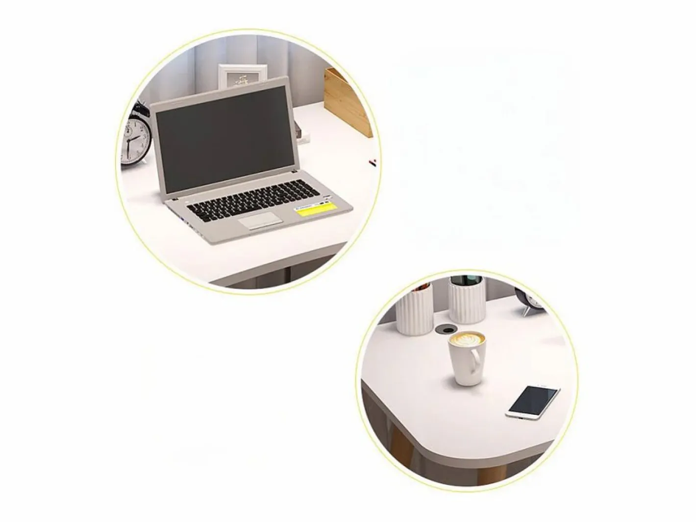 Escritorio de ordenador para el hogar o la oficina con cajones s mesa de 100 cm loft estilo escandinavo Blanco Outlet