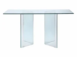 Vente-unique Escritorio Tradicional|Escritorio design Cristal templado CLARISSA