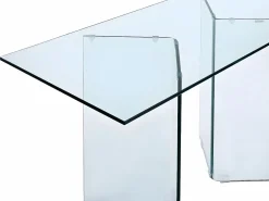 Vente-unique Escritorio Tradicional|Escritorio design Cristal templado CLARISSA