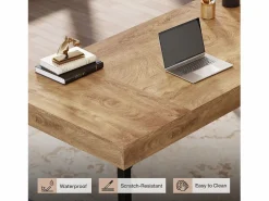 Tribesigns Escritorio ejecutivo industrial de 140 cm para oficina en casa, escritorio de computadora portátil rústico y sencillo Marru00f3n Discount