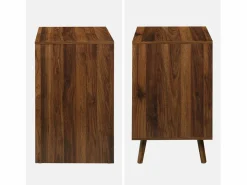 Escritorio escandinavo decoración madera 2 cajones nogal^Sweeek Hot