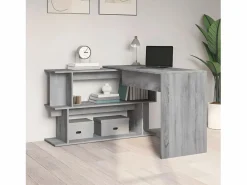 Clicnbuy Escritorio Rinconero|Escritorio esquina madera contrachapada Sonoma 200x50x76cm