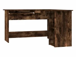 Clicnbuy Escritorio Rinconero|Escritorio esquina madera contrachapada roble humo 120x140x75cm