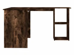 Clicnbuy Escritorio Rinconero|Escritorio esquina madera contrachapada roble humo 120x140x75cm