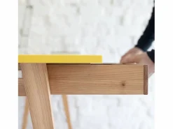 Escritorio esquinero con cajón 115x85cm Luka | Patas de fresno | Lado derecho Blanco Best