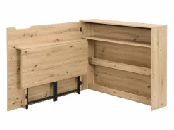 Vente-unique Escritorio esquinero plegable mdf color natural - RELIMY Color natural claro Discount