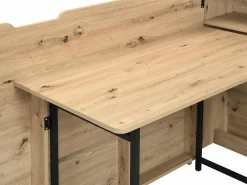 Vente-unique Escritorio esquinero plegable mdf color natural - RELIMY Color natural claro Discount