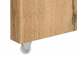 Escritorio extensible con tablero giratorio 360° en MDF natural y negro - PAVELO^Vente-unique Discount
