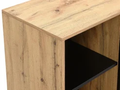 Escritorio extensible con tablero giratorio 360° en MDF natural y negro - PAVELO^Vente-unique Discount