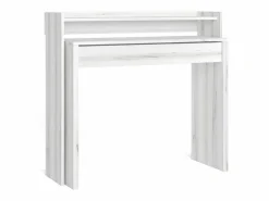 Skraut Home Consola Escritorio|Escritorio Extensible, 99x90x35cm, retractil, Oficina o Estudio, veteado