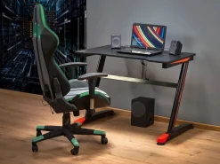 Escritorio gamer y rojo con patas de acero NERD^MSO Sale