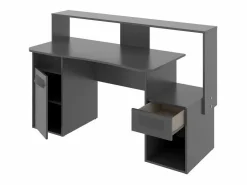 Escritorio gaming Fosk acabado grafito 84/97 cm(alto)153,5 cm(ancho)62/69 cm(fondo) Gris Sale