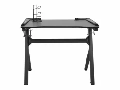 Clicnbuy Escritorio gaming LED con forma de Y 90x60x75 cm Negro Clearance