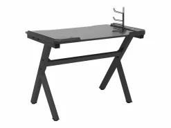 Clicnbuy Escritorio gaming LED con forma de Y 90x60x75 cm Negro Clearance