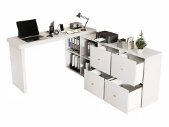 Escritorio giratorio 360° - con 4 cajones - 4 separadores - en MDF -^ModernLuxe Sale
