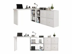 Escritorio giratorio 360° - con 4 cajones - 4 separadores - en MDF -^ModernLuxe Sale