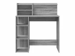 vidaxl Escritorio Sonoma 90 x 48 x 101,5 cm Madera de ingeniería Gris