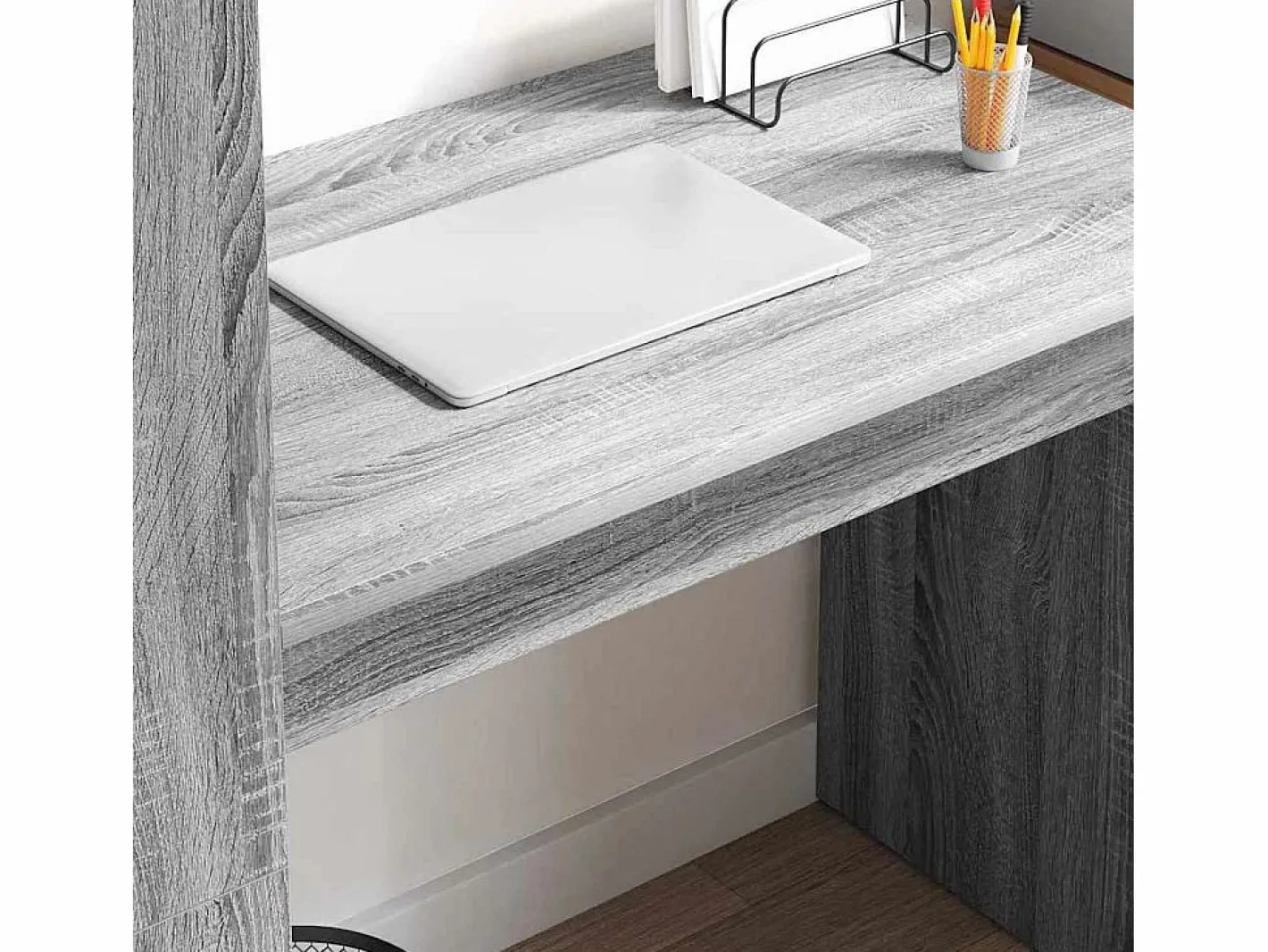 vidaxl Escritorio Sonoma 113 x 54 x 120 cm Madera de ingeniería Gris Sale