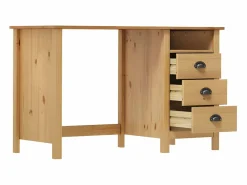 Clicnbuy Escritorio Tradicional|Escritorio Hill con 3 cajones madera de pino 120x50x74 cm