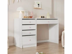 Merax Escritorio Tradicional|Escritorio infantil sencillo - 120 x 45 x 74 cm - con 5 cajones - MDF -