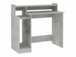 Clicnbuy Escritorio LED madera contrachapada hormigón 97x45x90 cm Gris Best