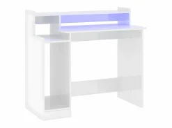 Clicnbuy Mesa Gaming|Escritorio LED madera contrachapada brillo 97x45x90 cm