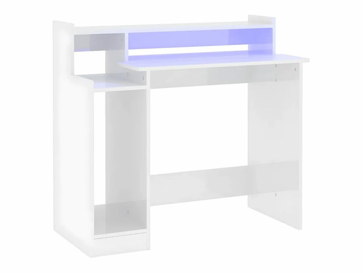 Clicnbuy Mesa Gaming|Escritorio LED madera contrachapada brillo 97x45x90 cm