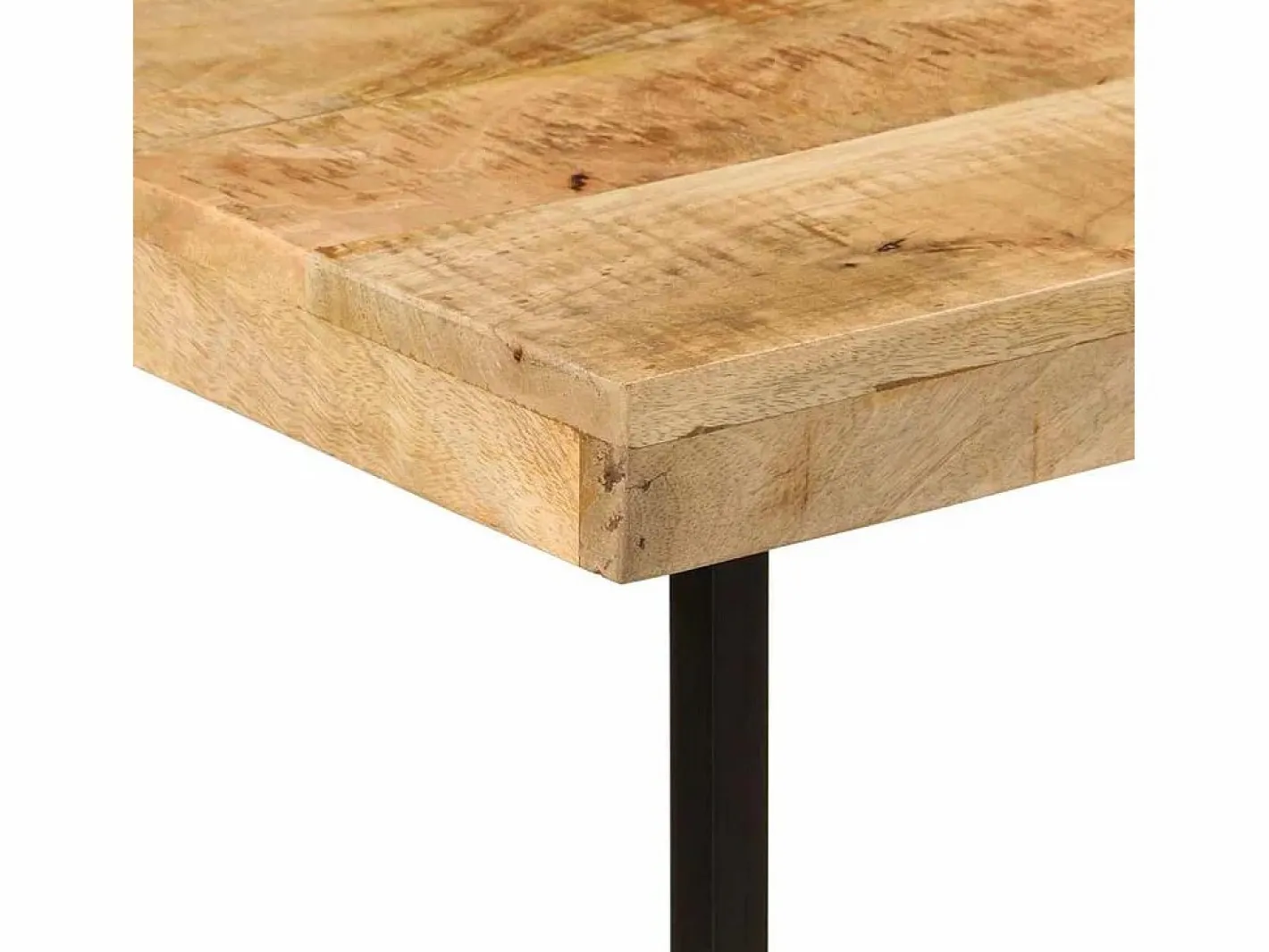 Clicnbuy Escritorio Rinconero|Escritorio madera maciza mango y hierro 165x110x77 cm