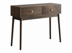 Escritorio Mid-Century, 2 cajones, MDF, nogal (100x35x80 cm)^ Hot