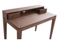 Miliboo Escritorio moderno con almacenaje madera nogal SEKRET Marru00f3n Sale