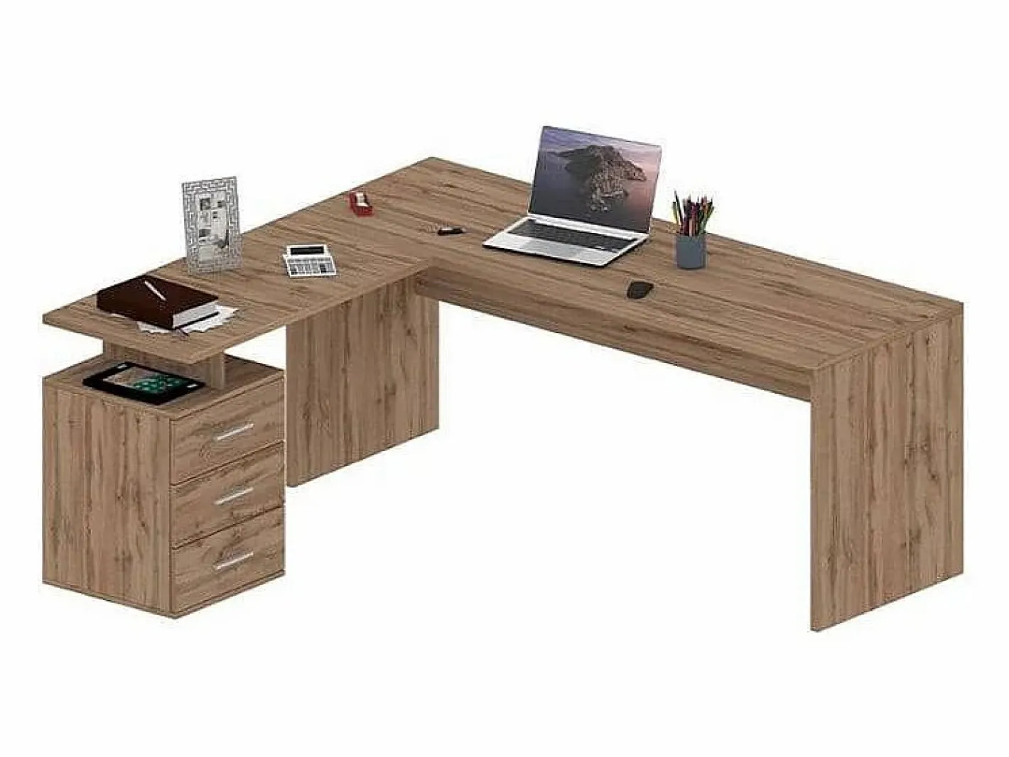 Escritorio moderno de madera 3 cajones New Selina WD^Web furniture Discount