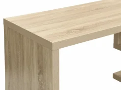 Vente-unique Escritorio Rinconero|Escritorio Tradicional|Escritorio modular MDF color roble tablero 360° - NICEPHORE II